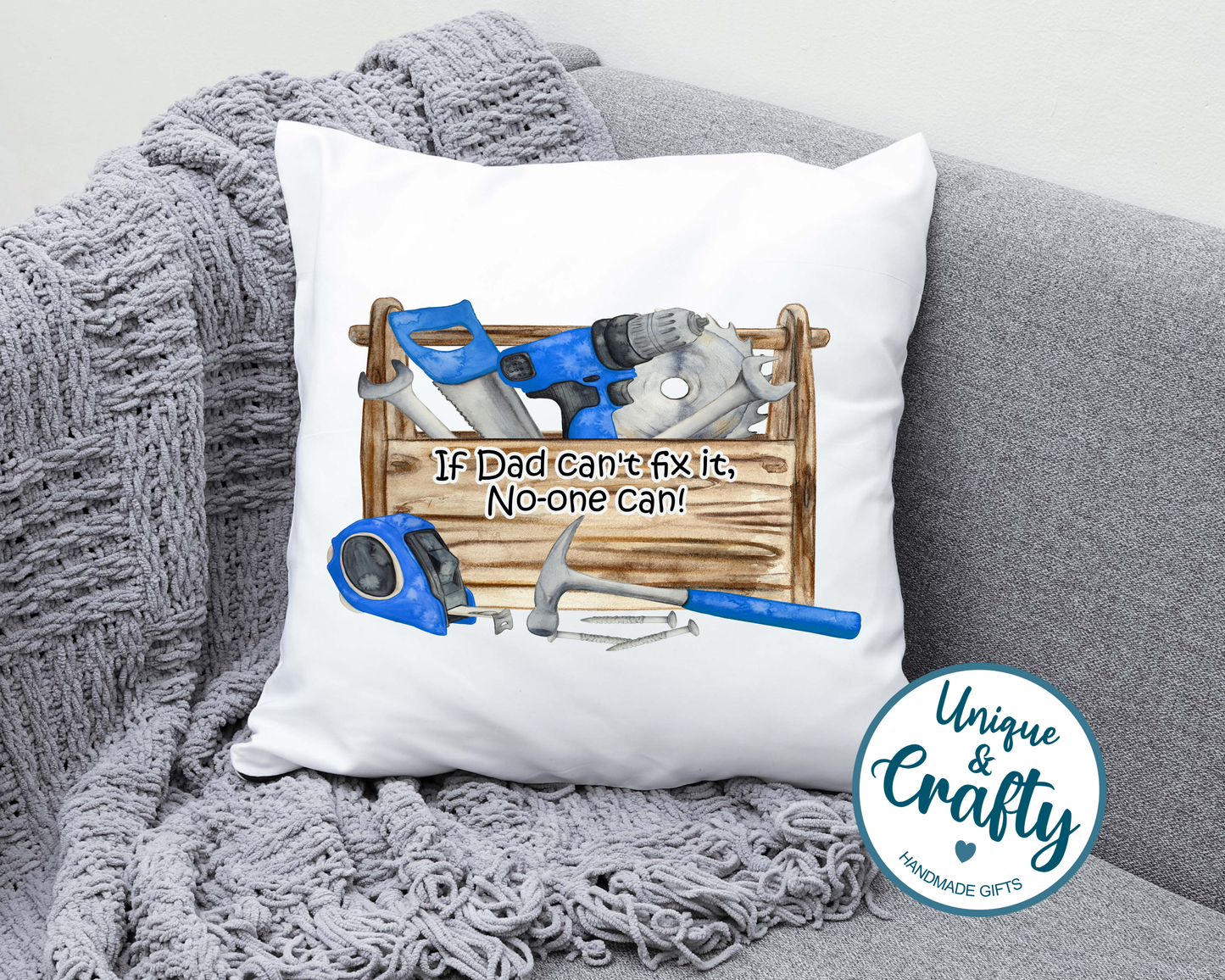 Father's Day Cushion. Dad can fix it.. tools..