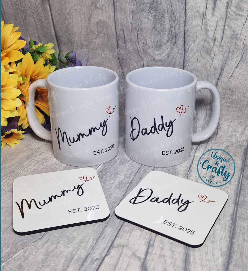 New Parents.. Mug and Coaster Dual set