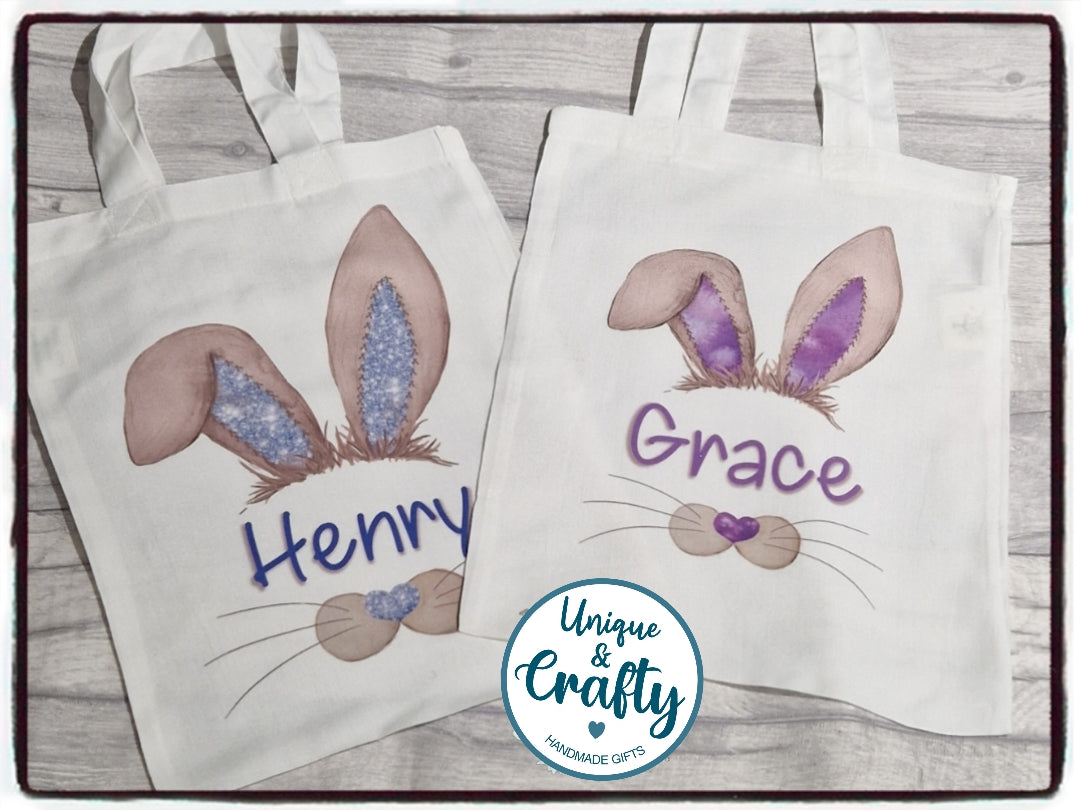 Personalised Easter Bunny gift bag sack