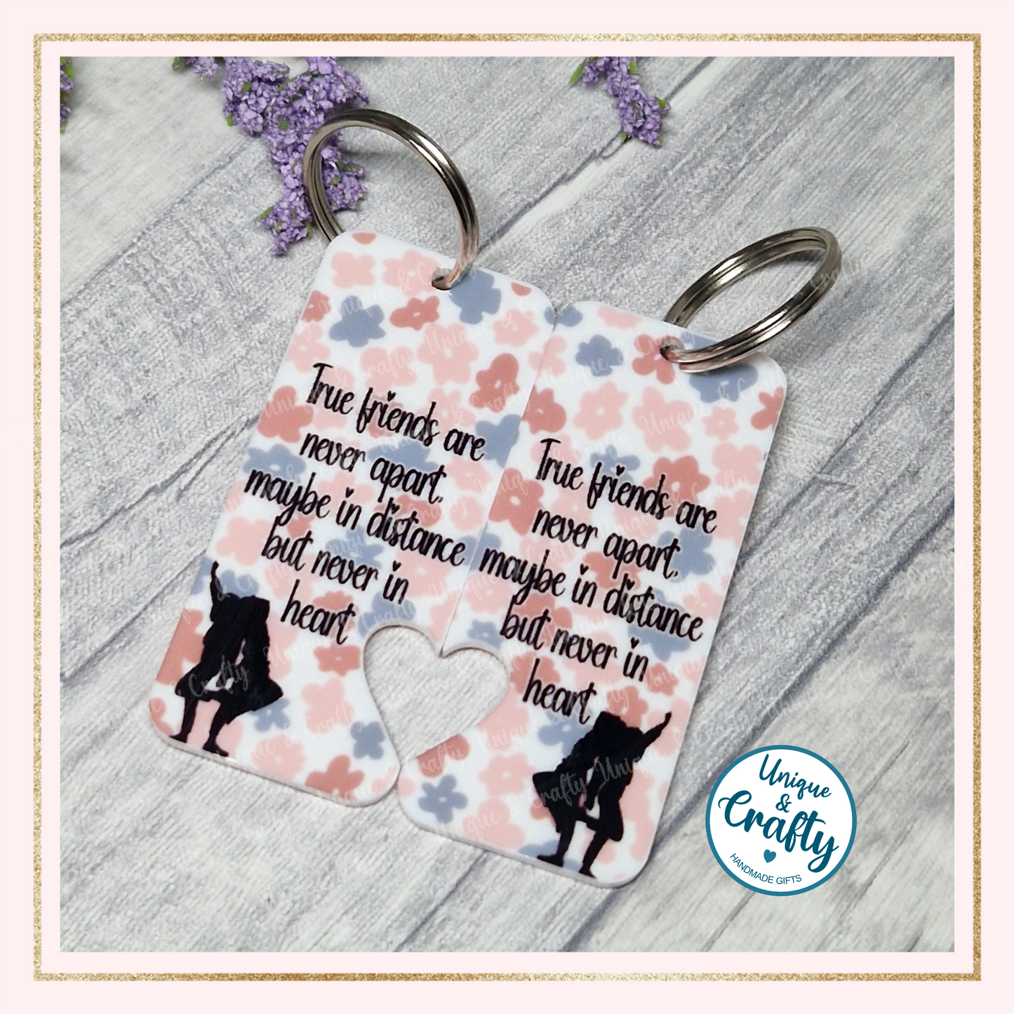 Dual heart keyring. Best Friends, bestie.