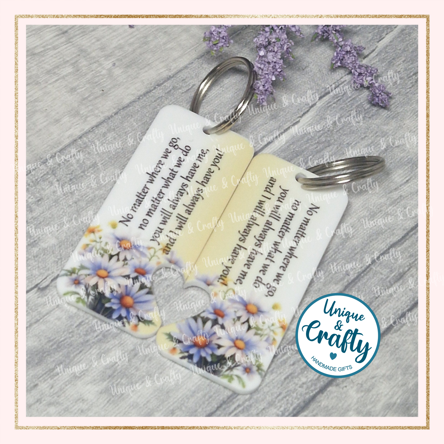 Dual heart keyring. Mother, daughter, Sisters, bestie..