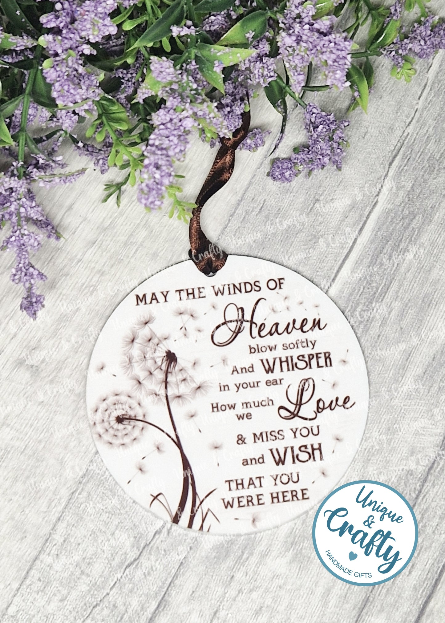 Dandelion wishes Acrylic Bauble