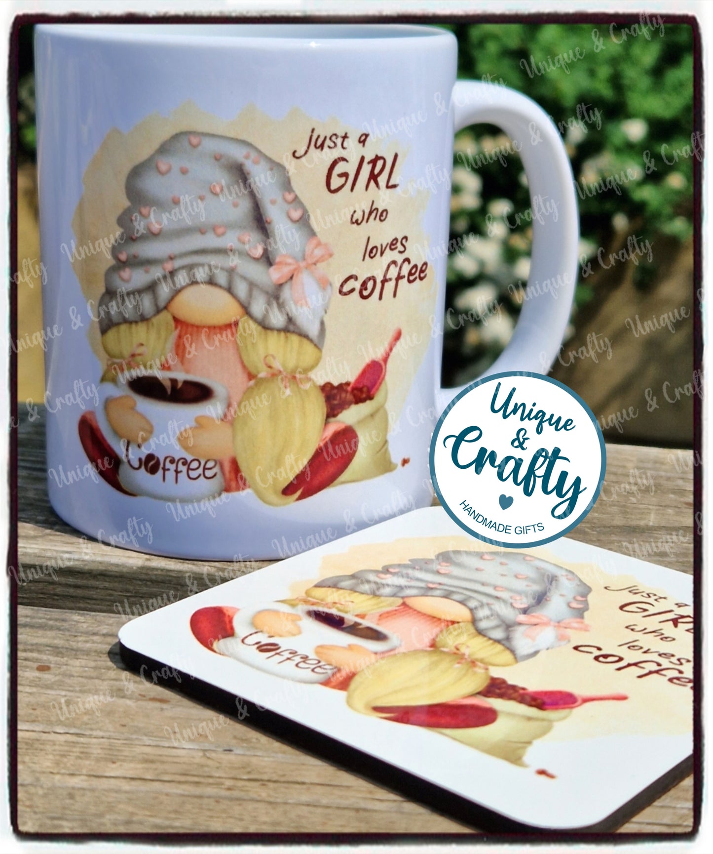 Mug and Coaster..Just a girl who loves coffee.