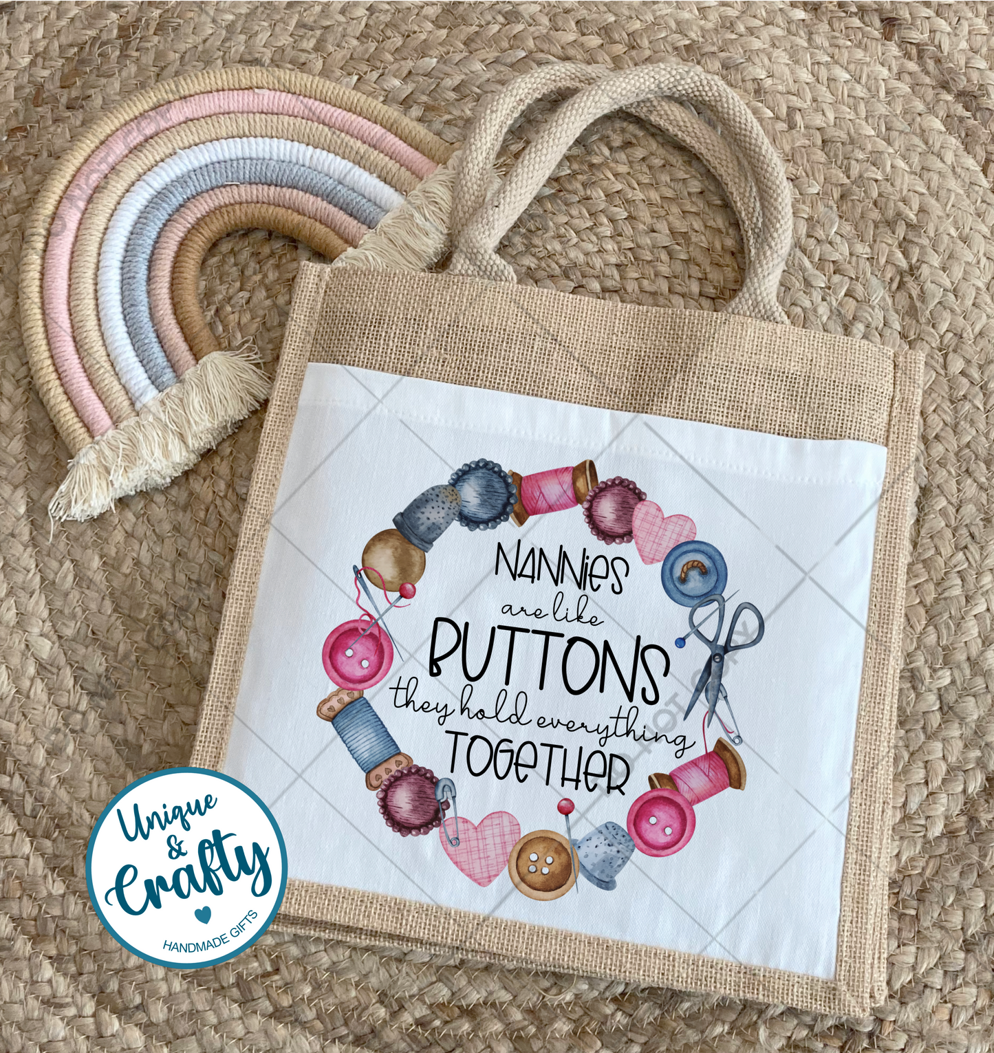 If Mums were flowers.. Small Jute Bag.