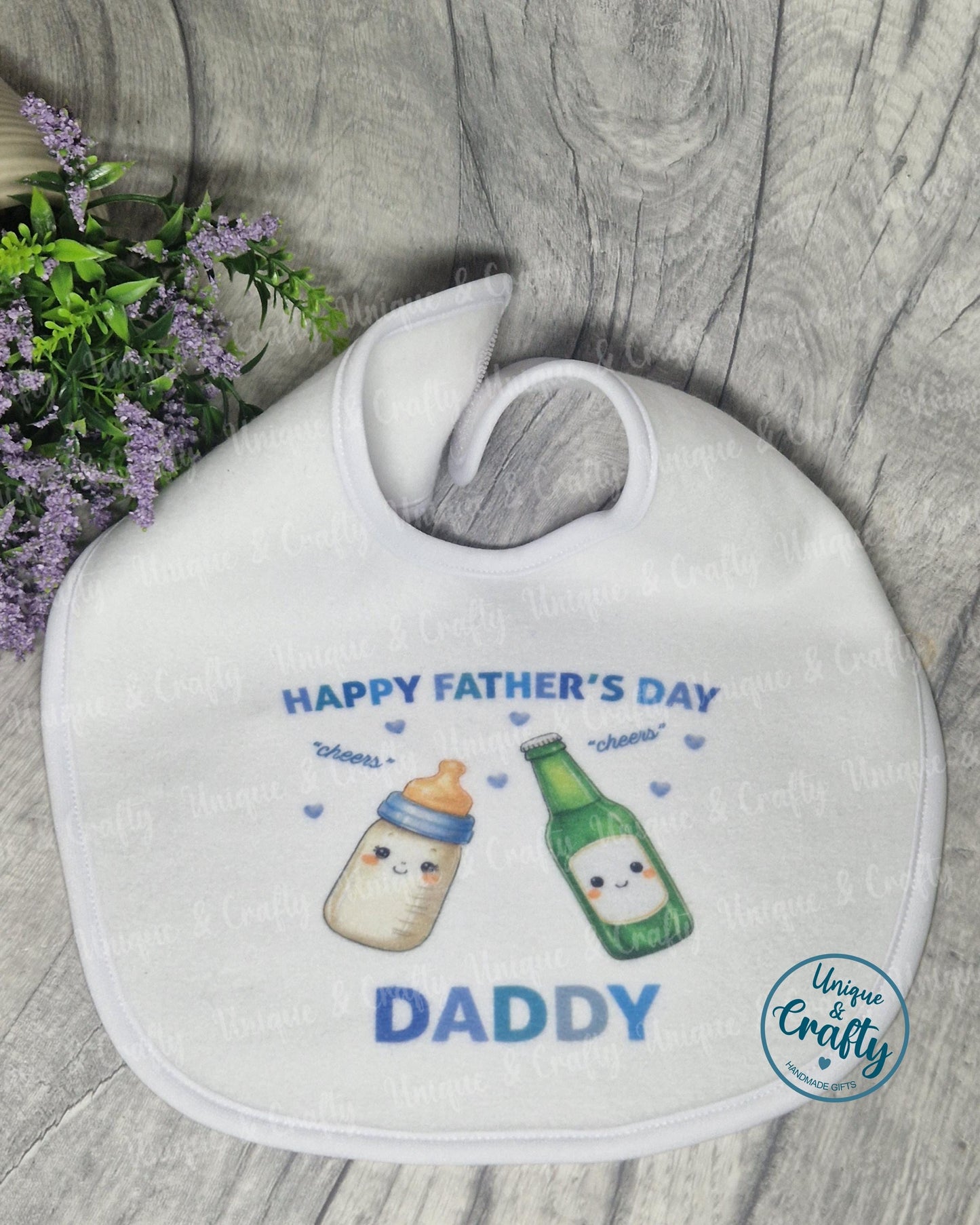 Fathers Day Baby Bib..