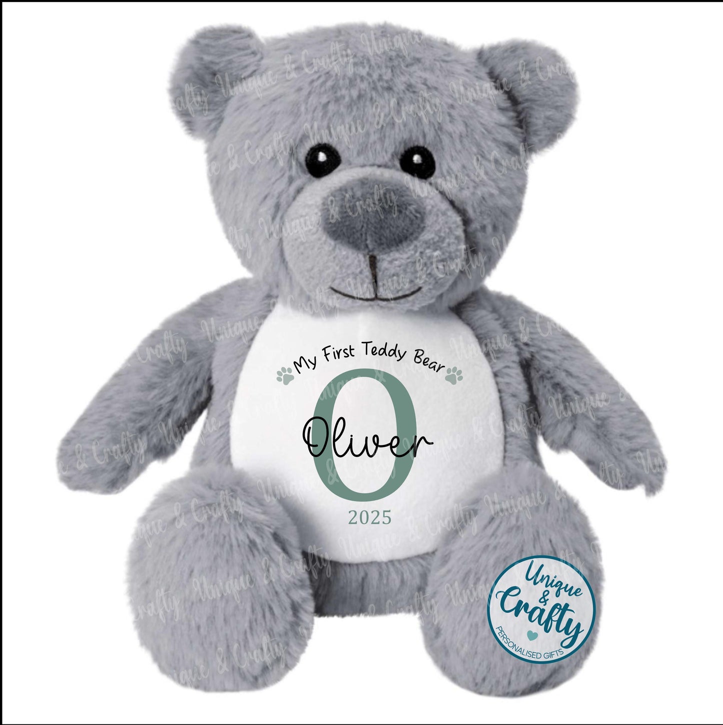 My First Teddy.. Personalised Teddy bear.. new baby, christening..