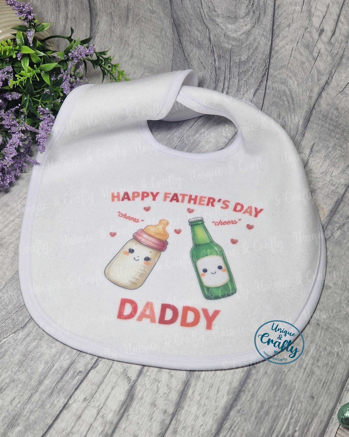 Fathers Day Baby Bib..