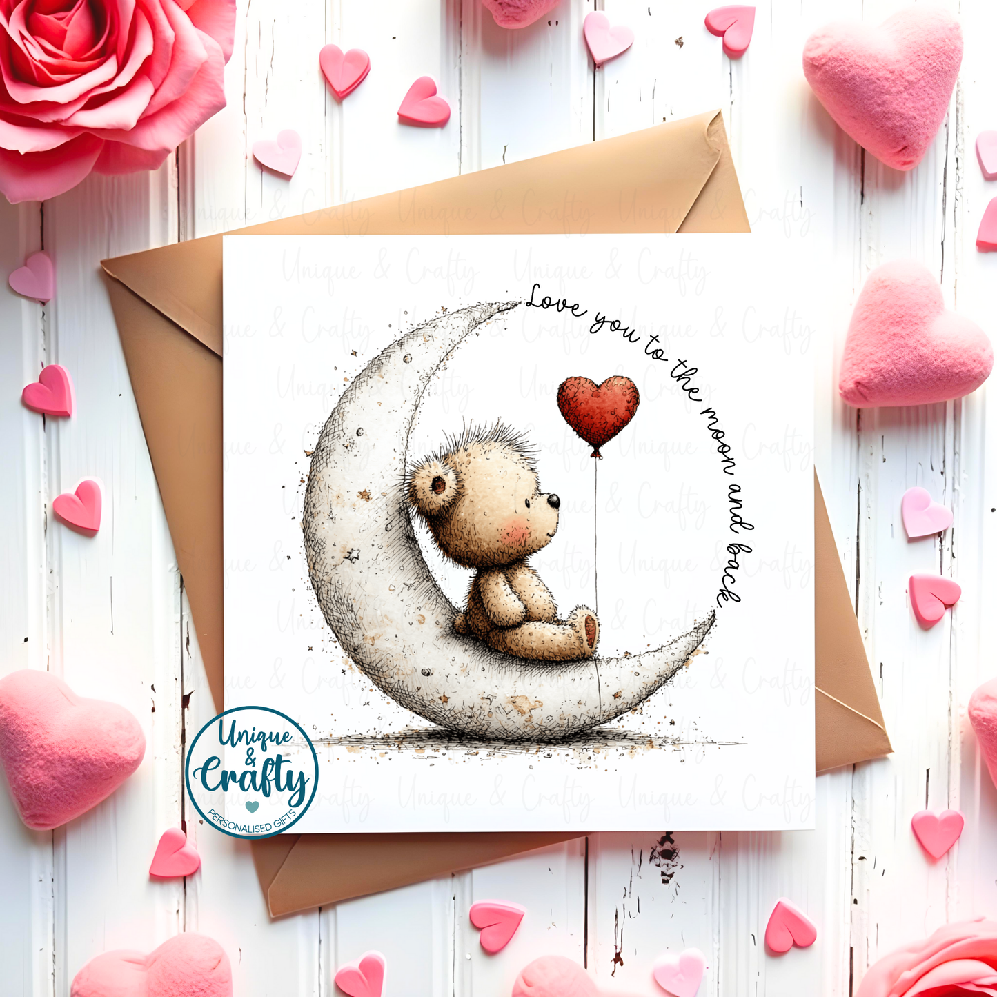 Love you to the Moon and Back. 6x6in cards.