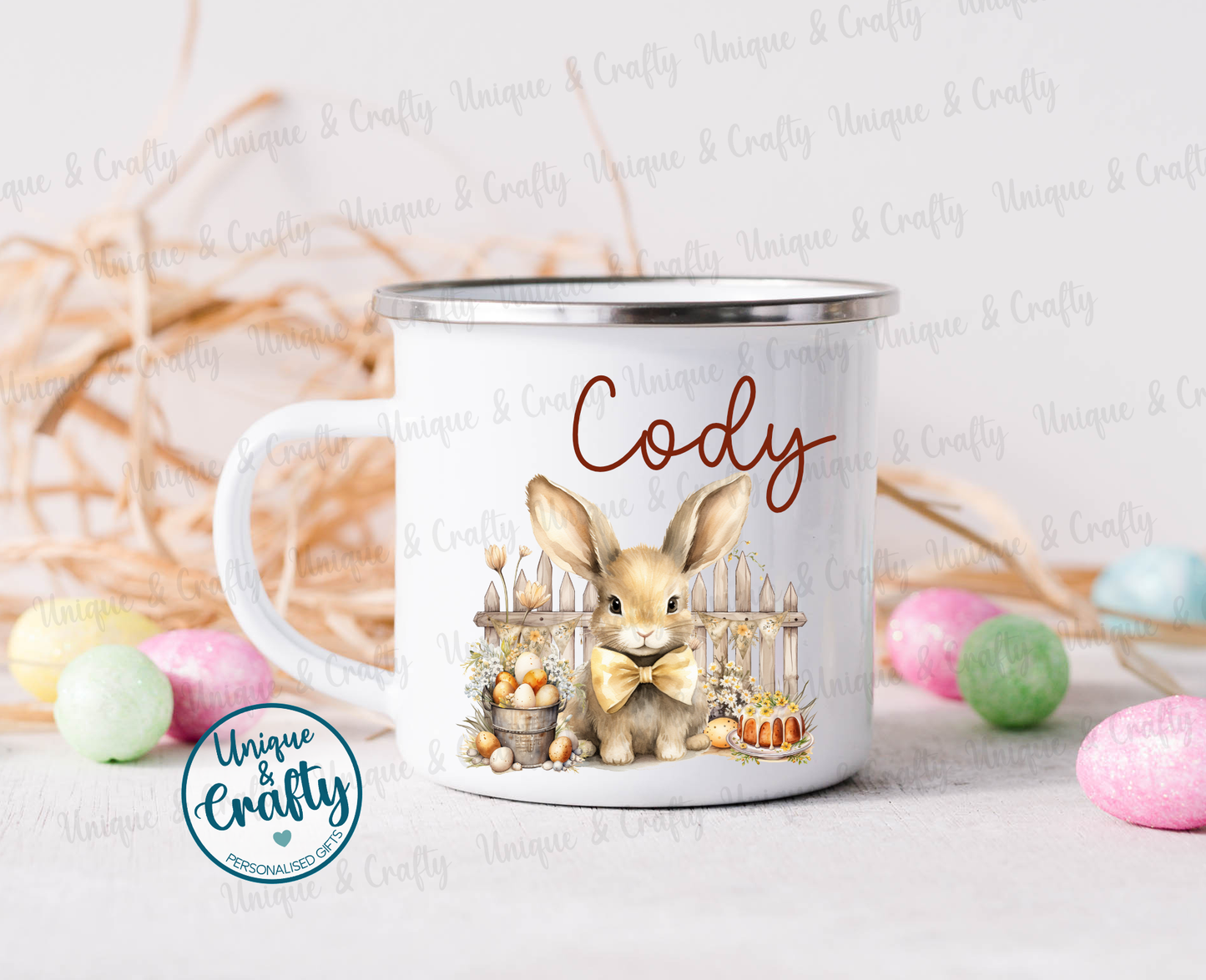 Easter Bunny Enamel cup