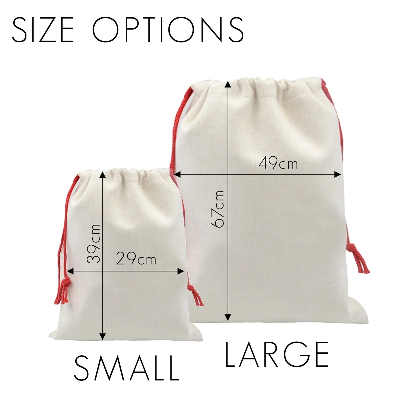 Bear.. Christmas Drawstring bag Sack .. Christmas Eve idea, stocking alternative