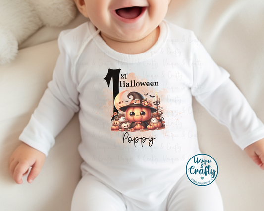 Baby 1st Halloween Baby Bib, Vest & Sleepsuit