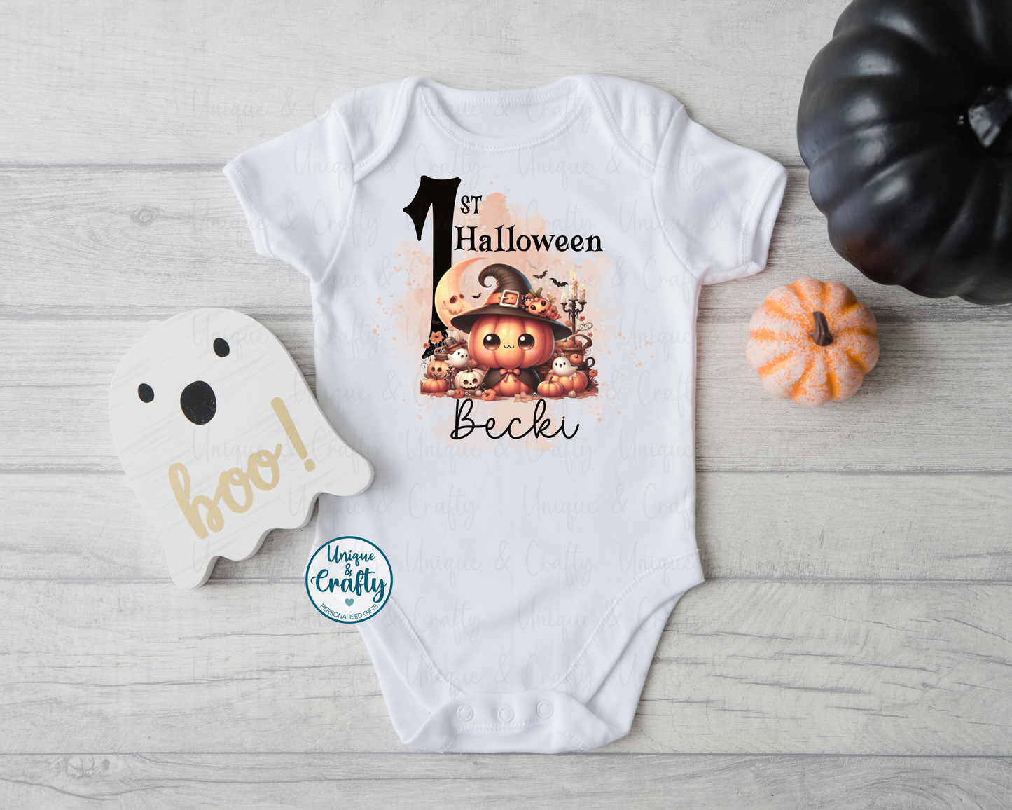 Baby 1st Halloween Baby Bib, Vest & Sleepsuit