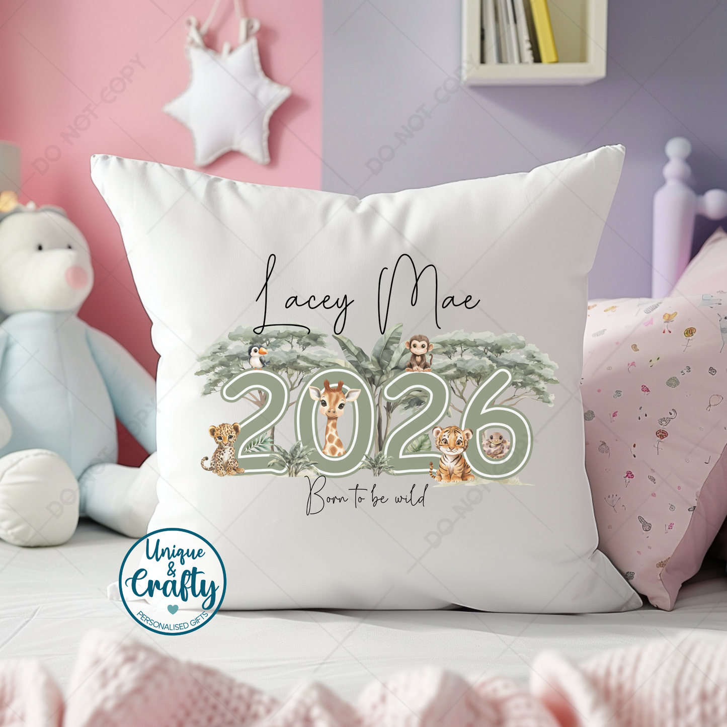 Born to be wild Safari themed Cushion