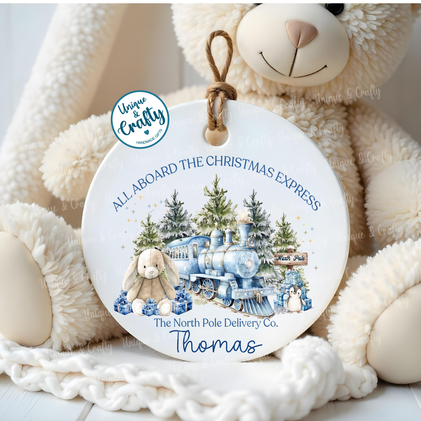 Christmas Express Train Bauble.. Personalised Christmas gift