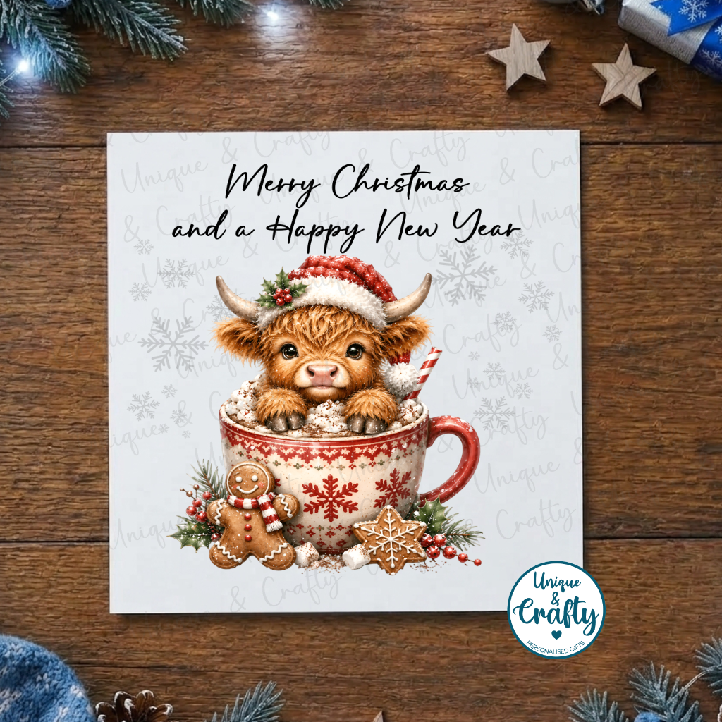 Highland Cow Christmas Cards – Set of 6 Designs