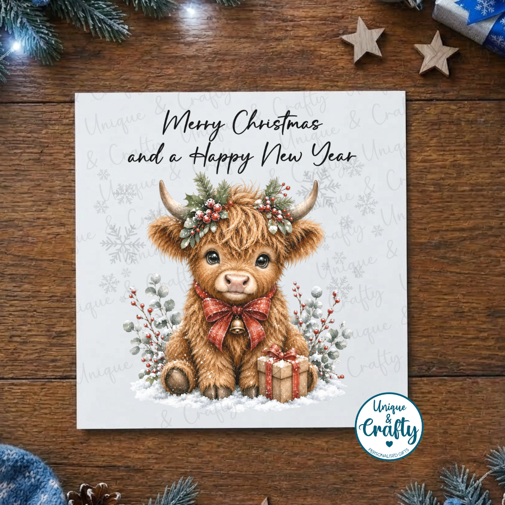 Highland Cow Christmas Cards – Set of 6 Designs