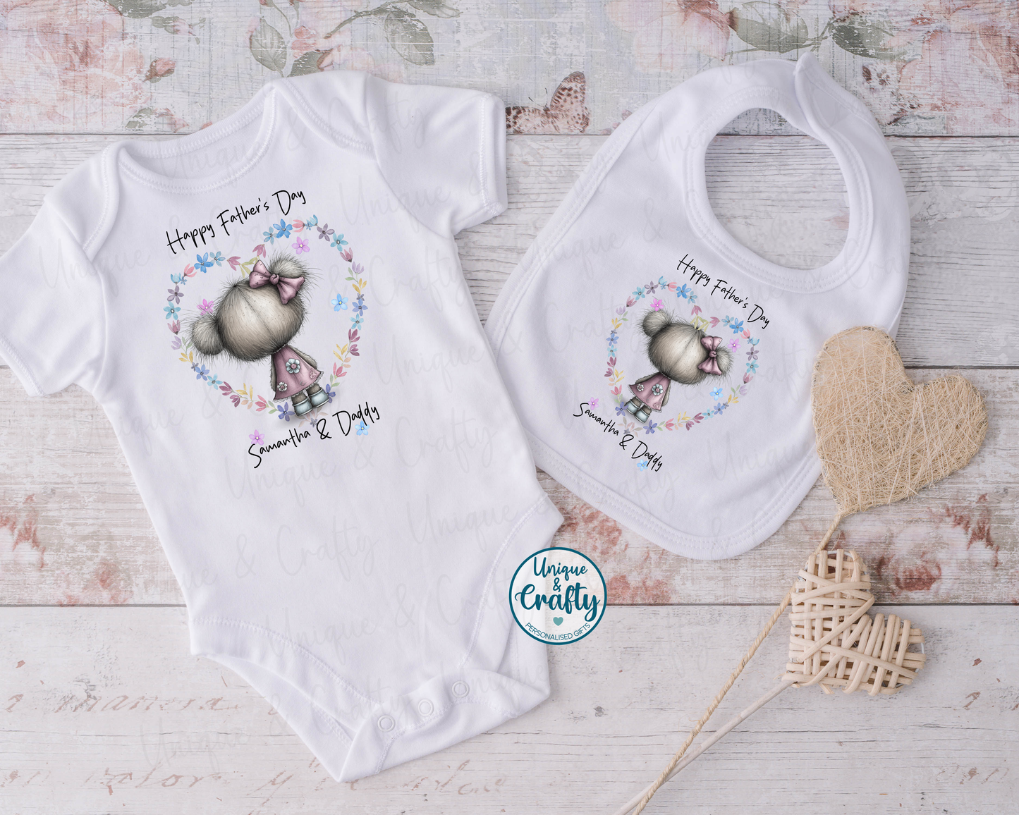Father's Day Bib, Vest or Sleepsuit.. New Baby. Giftset