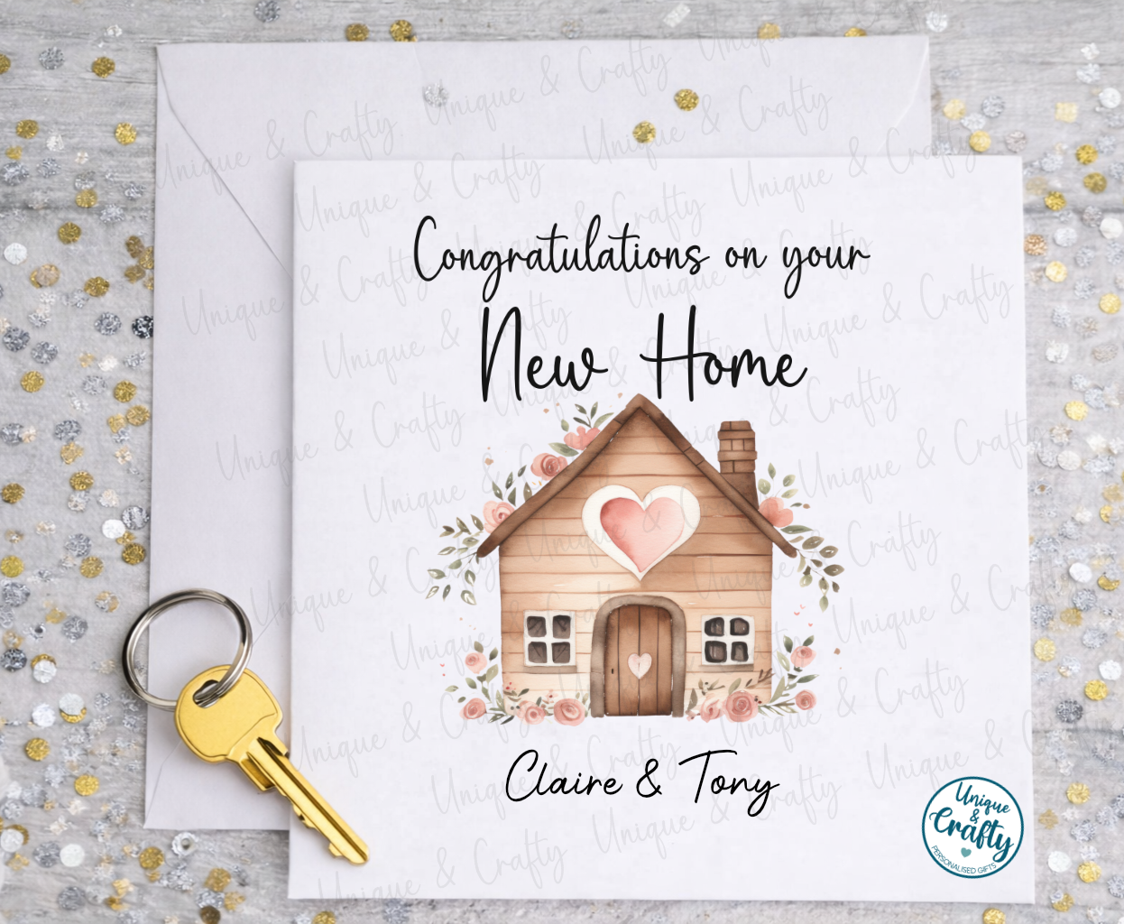 Personalised New Home Card – Congratulations on Your New Home – Housewarming Greeting Card