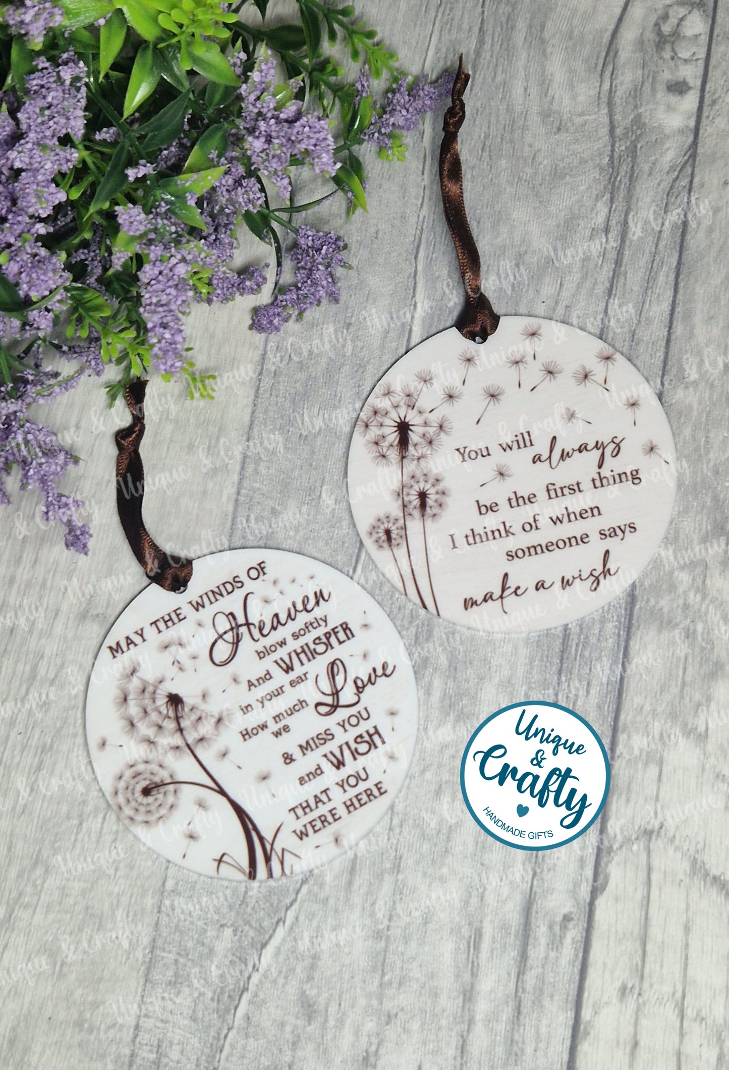 Dandelion wishes Acrylic Bauble