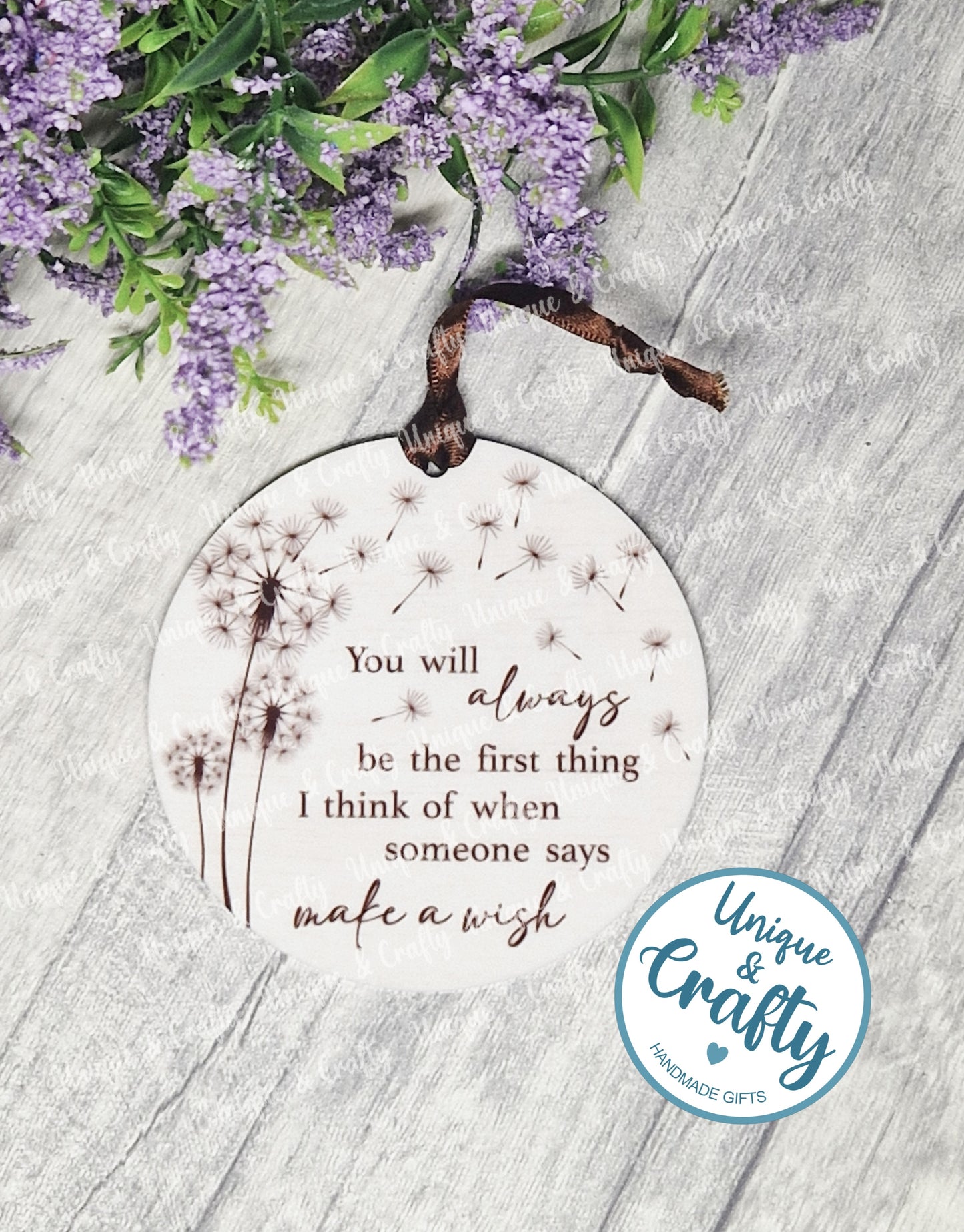 Dandelion wishes Acrylic Bauble