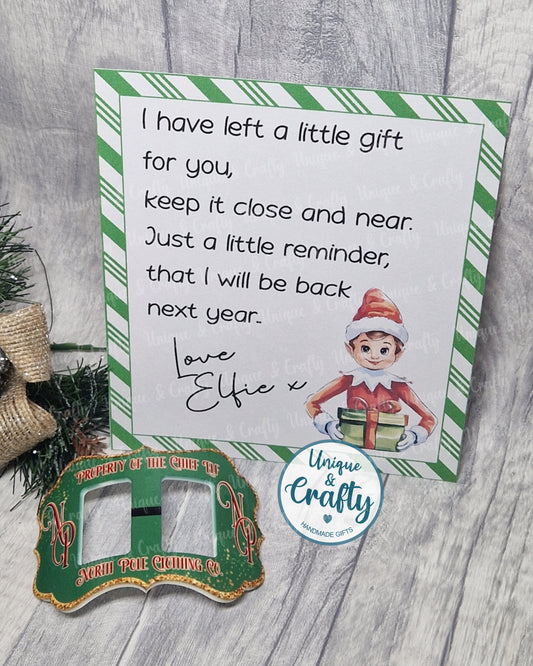 Elf's Left Buckle and Letter. Stocking filler