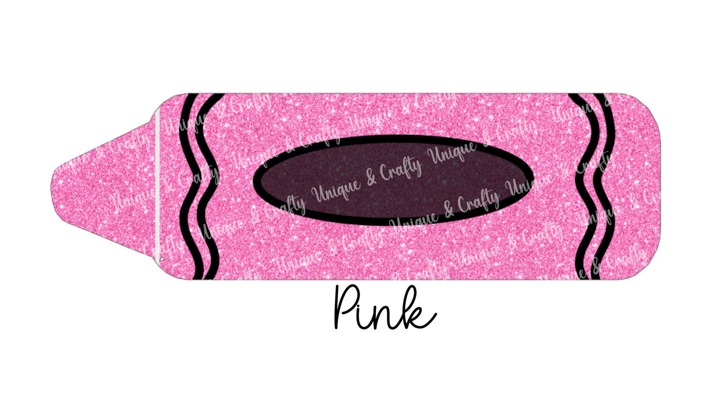 Crayon Key ring.. Teacher class gift, kids bag tag,