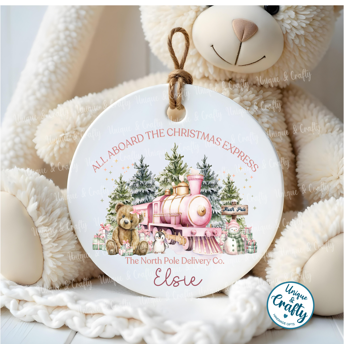 Christmas Express Train Bauble.. Personalised Christmas gift