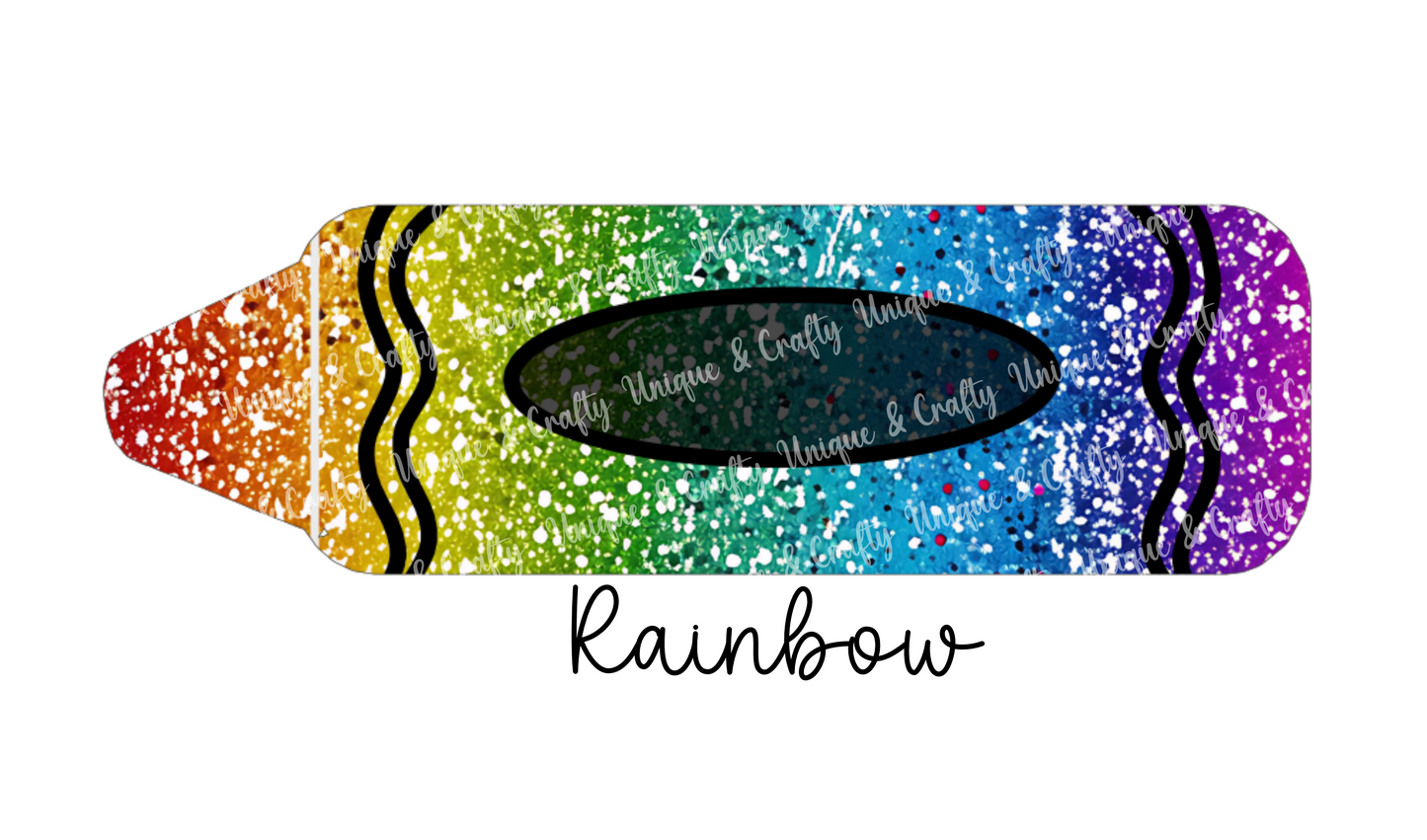 Crayon Key ring.. Teacher class gift, kids bag tag,