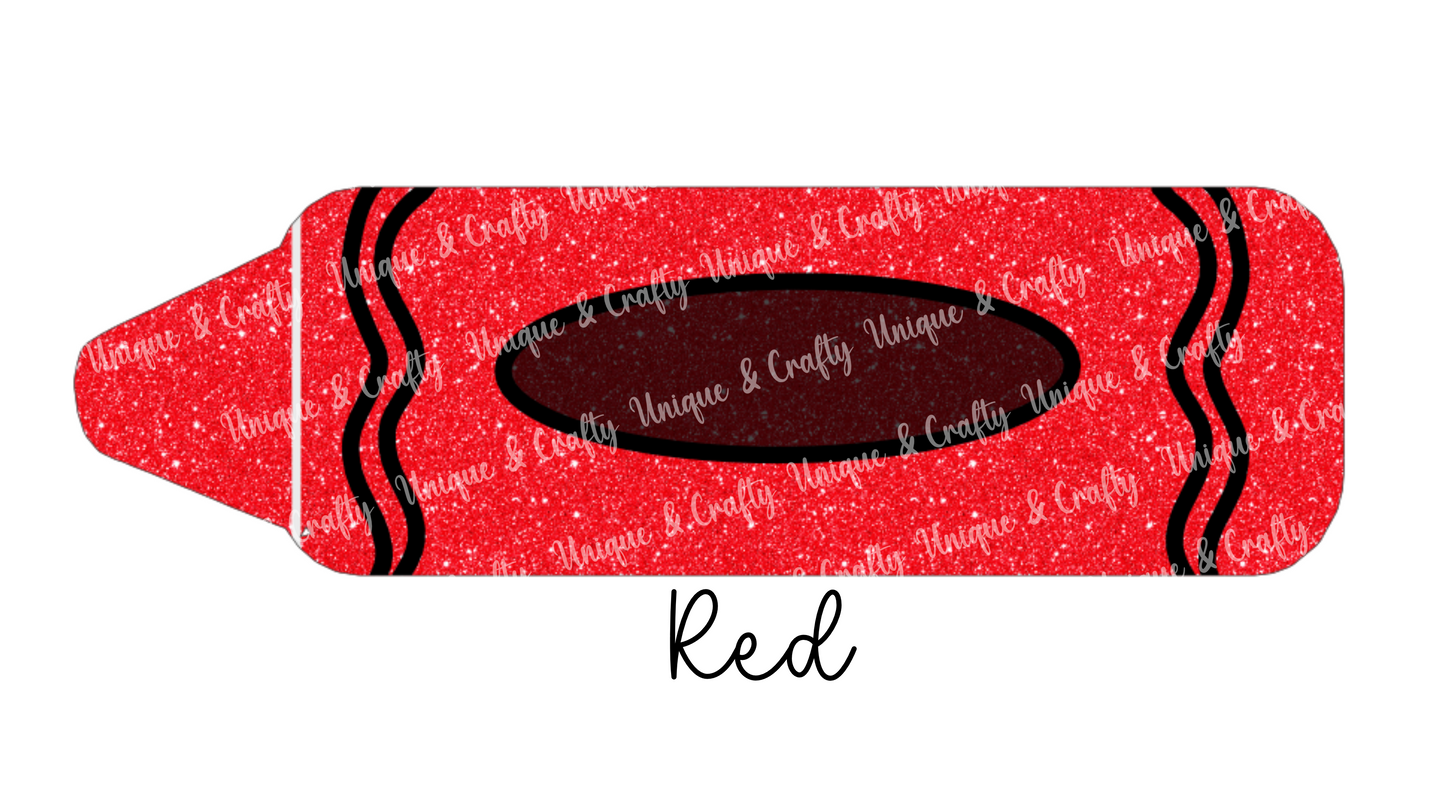 Crayon Key ring.. Teacher class gift, kids bag tag,