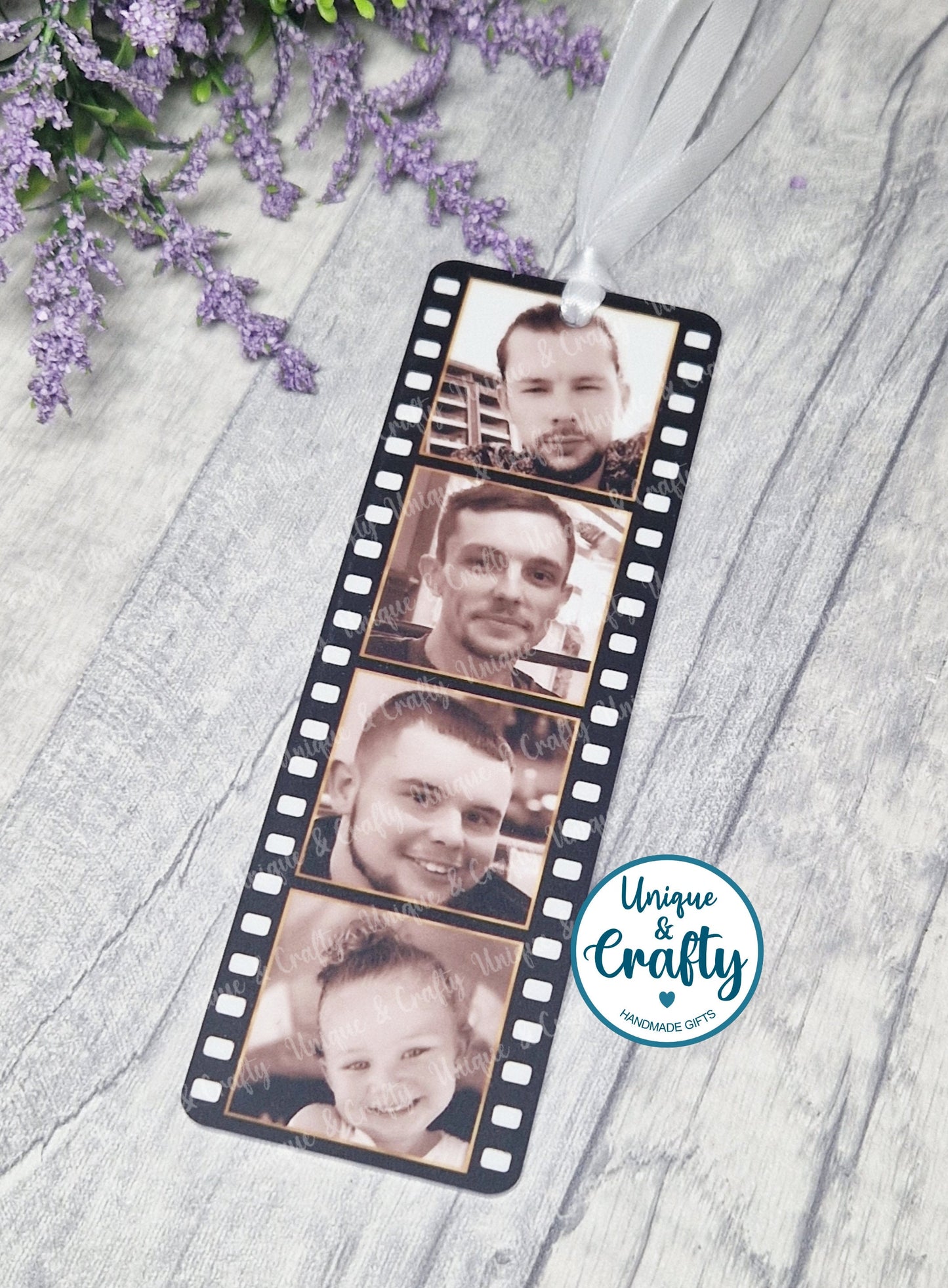 Personalised photo bookmark, family gift