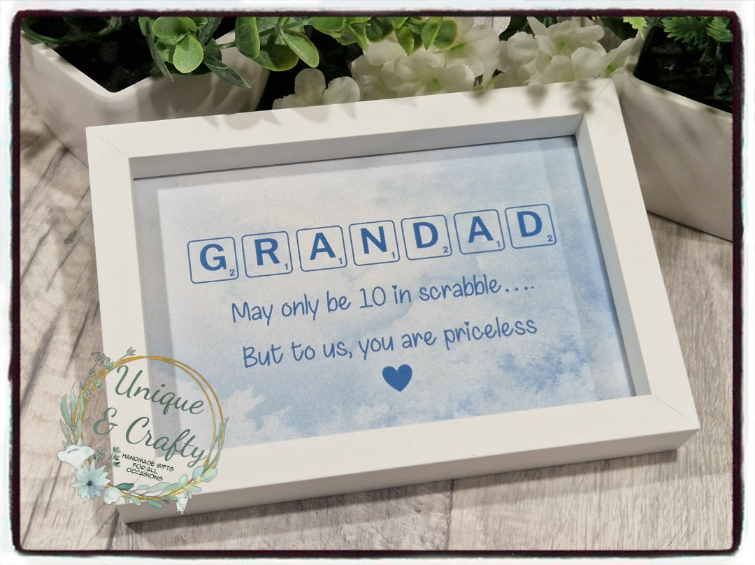 Scrabble frame. You are priceless. Fathers day mothers day