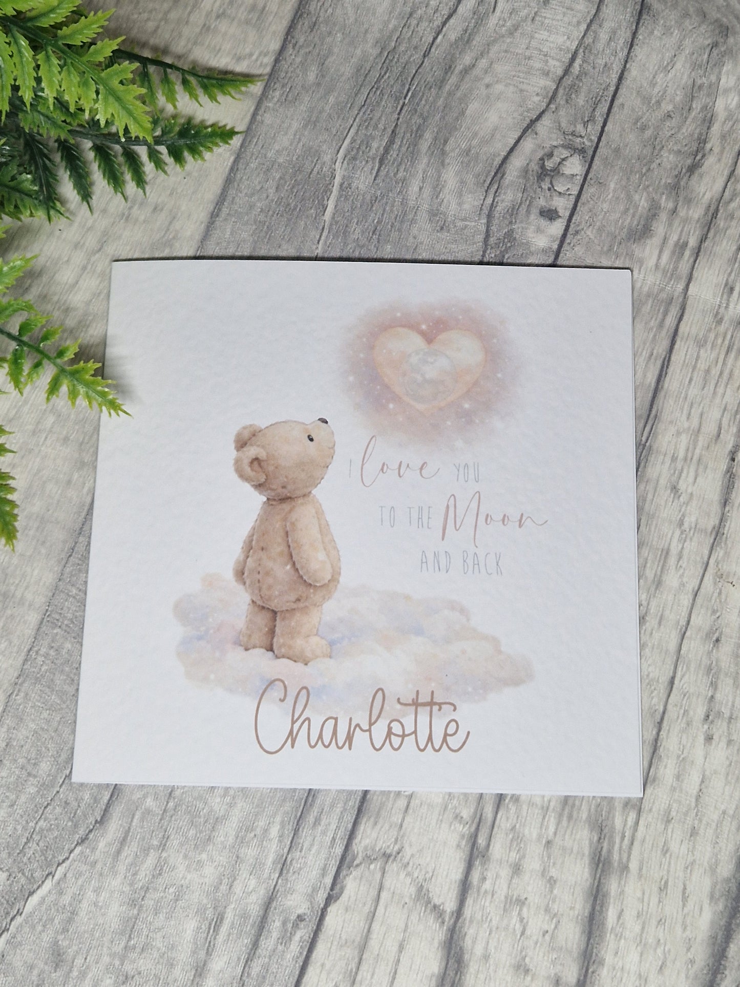 🌙 Personalised “Love You to the Moon & Back” Card