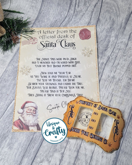 Santa's Lost Buckle and Letter. Stocking filler