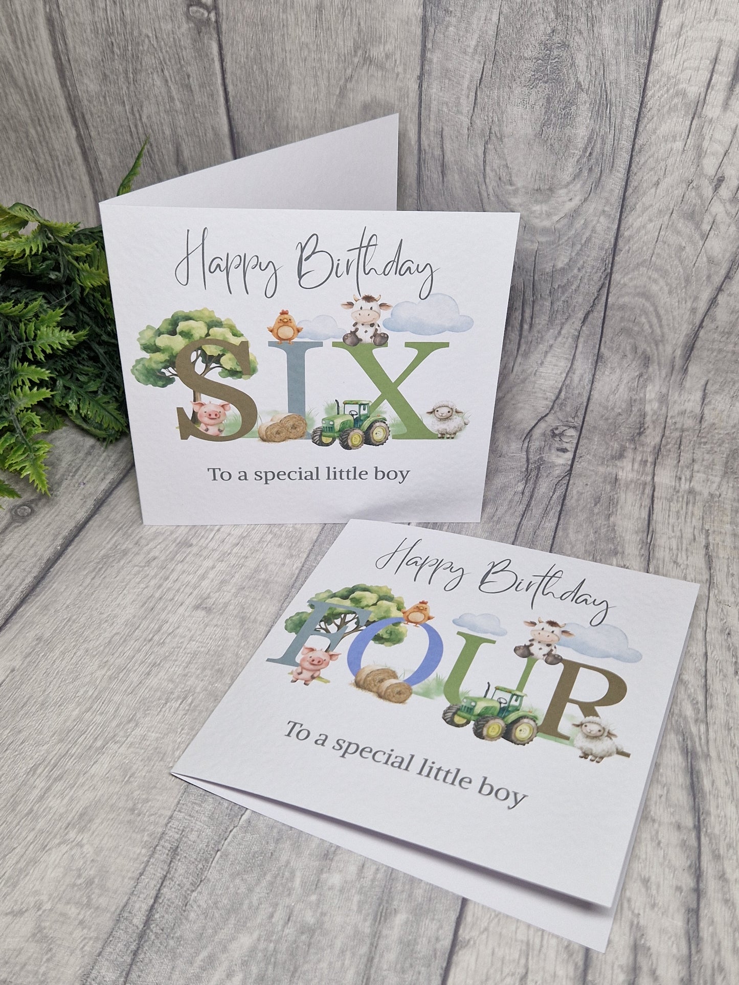 Farmyard themed Birthday Card. 6x6in