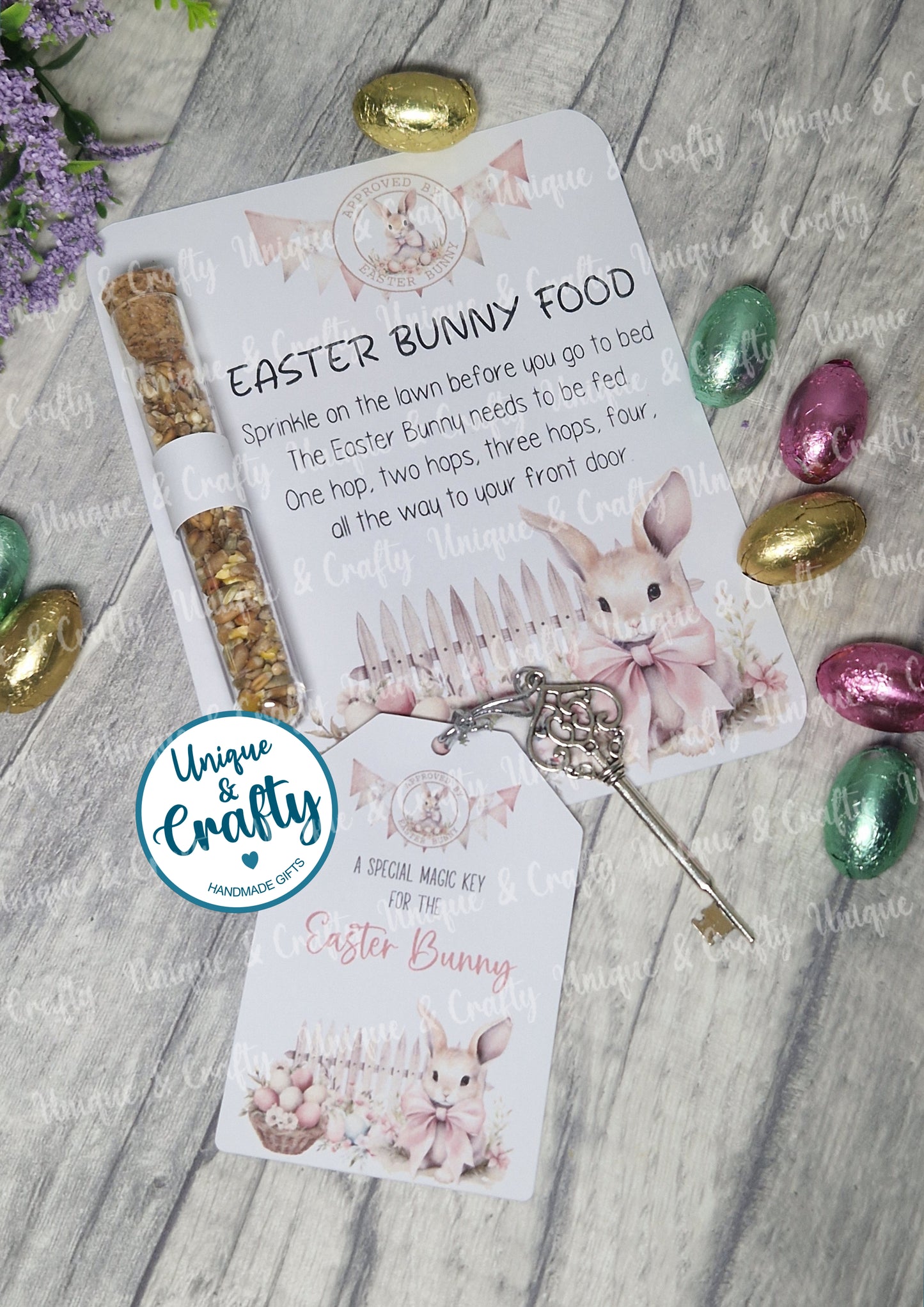 Easter Bunny food And Key set