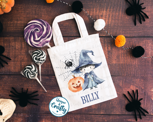 Halloween trick or treat bags. personalised