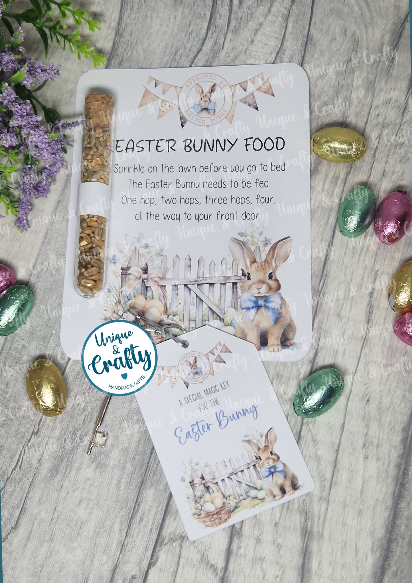 Easter Bunny food And Key set