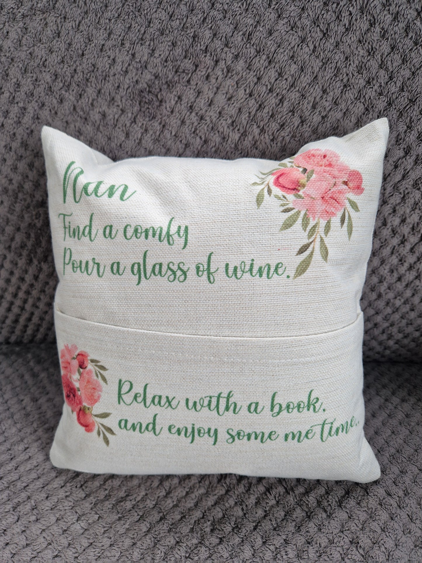 REDUCED 30cm book cushion