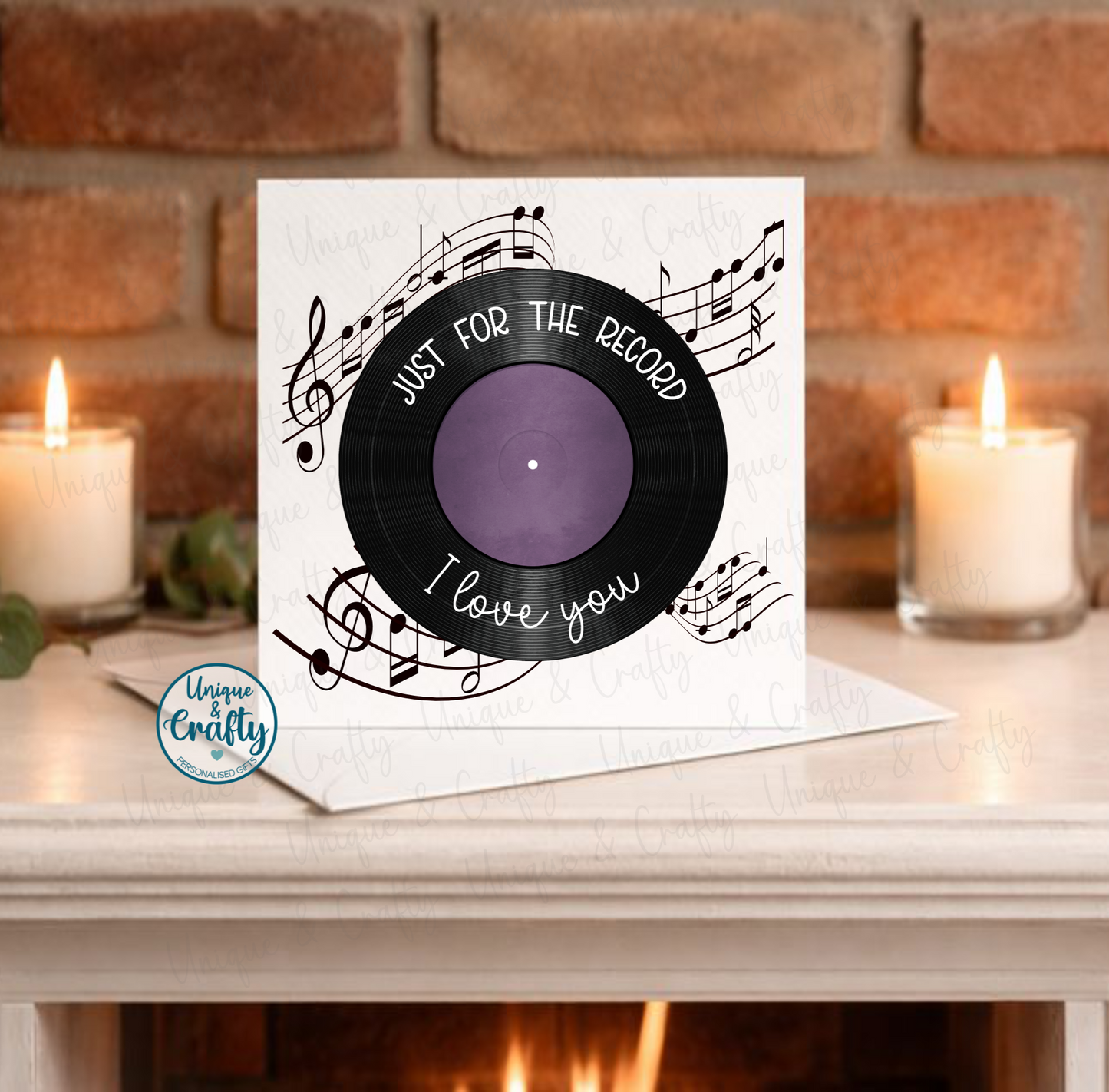Just for the record Valentine's Day Card. 6x6in cards.